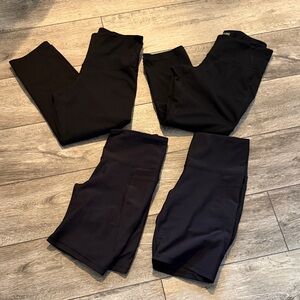 Old Navy Active Go Dry Cropped Workout Pants High Rise Biker Shorts Bundle Sz M